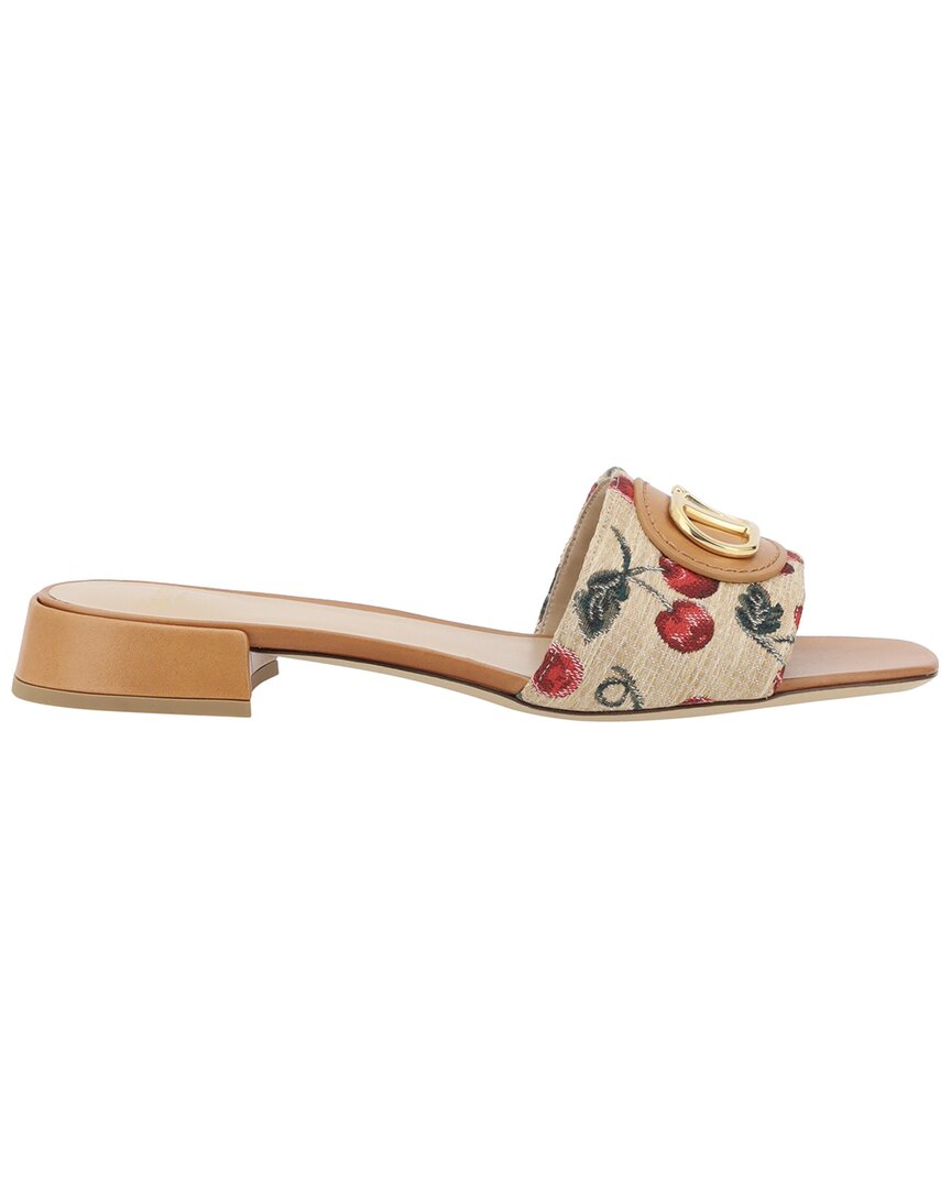 Valentino Cherryfic Leather-Trim Sandal
