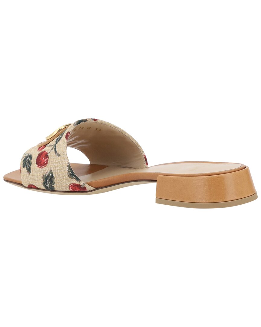 Valentino Cherryfic Leather-Trim Sandal