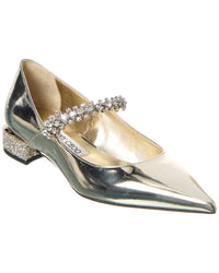 Jimmy Choo Bing Leather Flat Gold