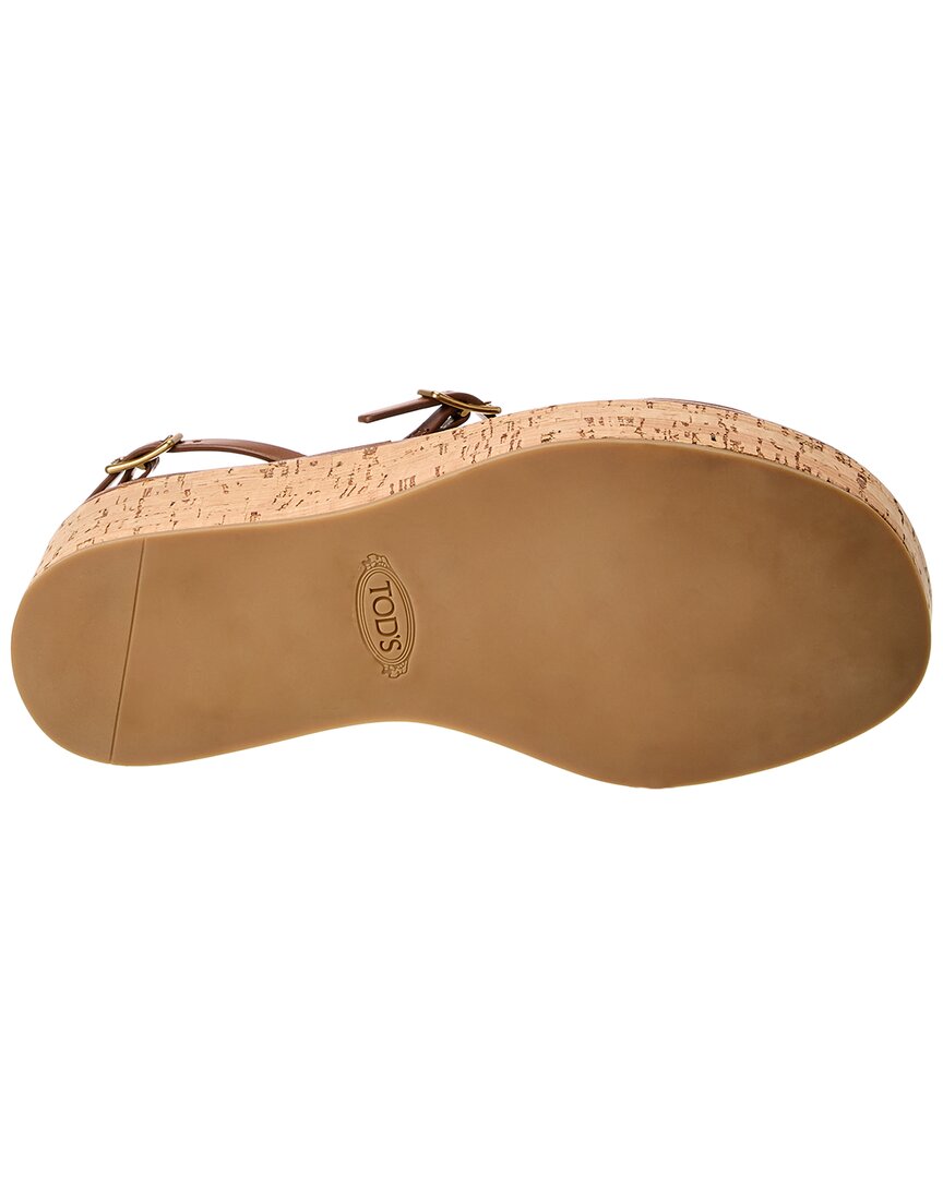 Tod’S Leather Wedge Sandal