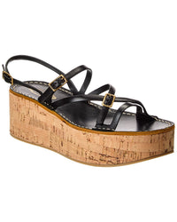 Tod’S Leather Wedge Sandal