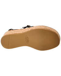 Tod’S Leather Wedge Sandal