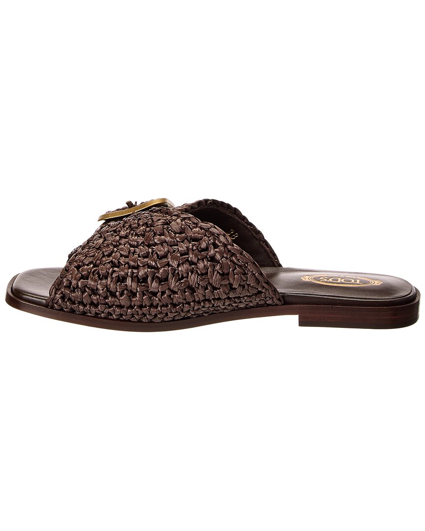 Tod’S Straw & Leather Sandal