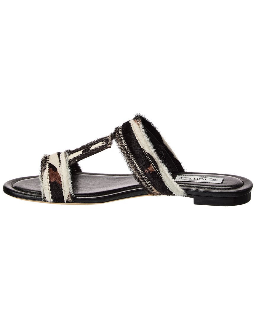 Tod’S Haircalf & Leather Sandal