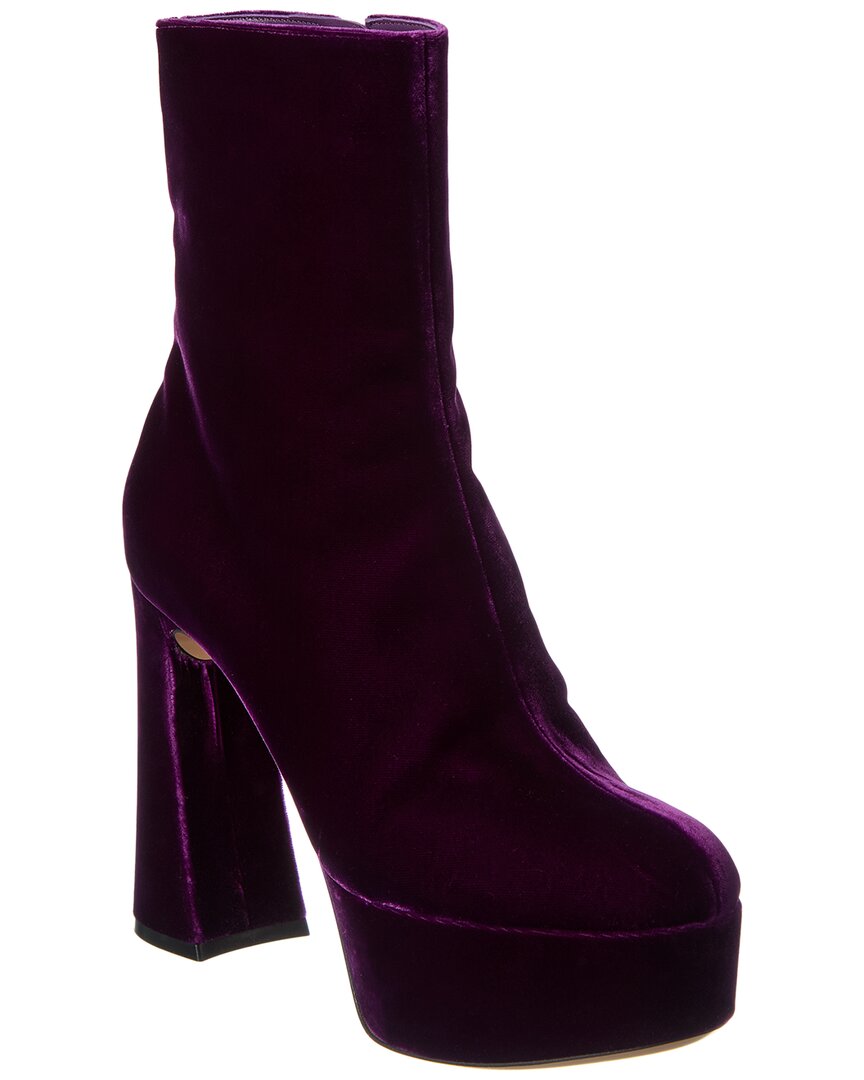 Gianvito Rossi Holly 70 Velvet Platform Bootie