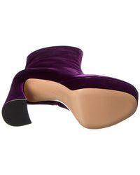 Gianvito Rossi Holly 70 Velvet Platform Bootie