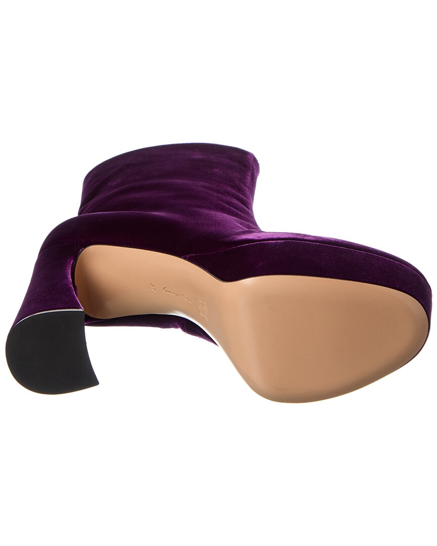 Gianvito Rossi Holly 70 Velvet Platform Bootie