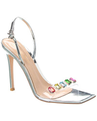 Gianvito Rossi Ribbon Candy 105 Vinyl & Leather Slingback Sandal Multi