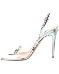 Gianvito Rossi Ribbon Candy 105 Vinyl & Leather Slingback Sandal