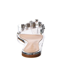 Gianvito Rossi Crystal Crash Leather & Vinyl Sandal