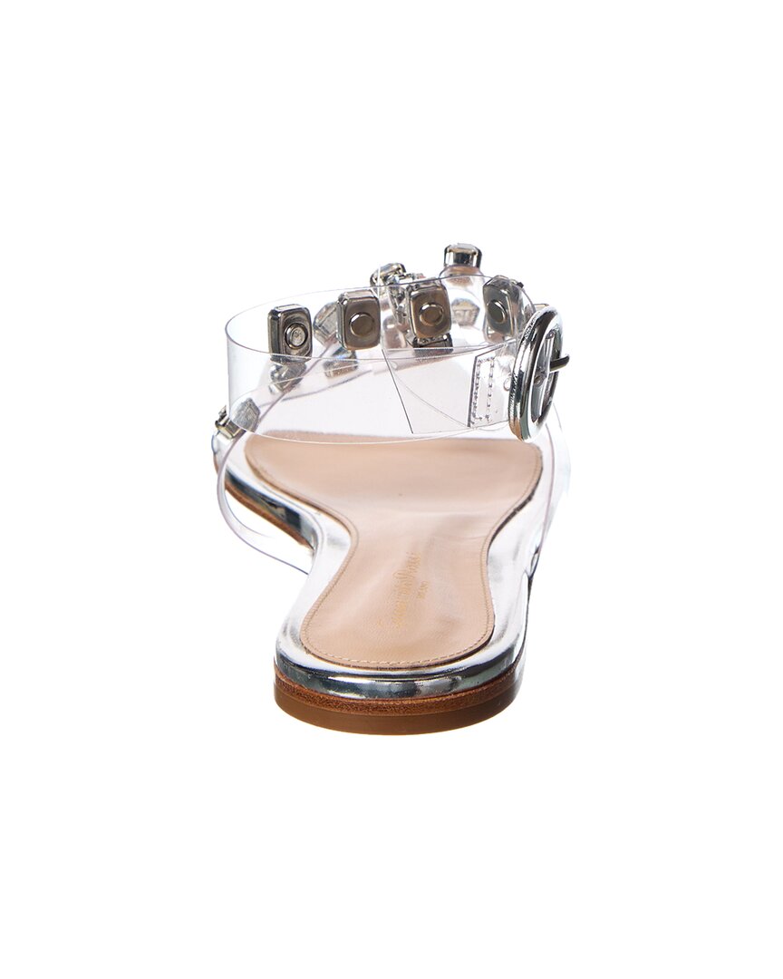 Gianvito Rossi Crystal Crash Leather & Vinyl Sandal