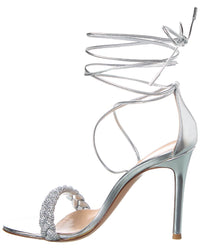 Gianvito Rossi Crystal Leomi Leather Sandal
