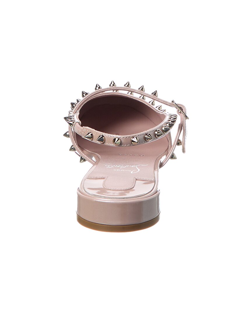 Christian Louboutin Sweet Janispikes Patent Slingback Flat