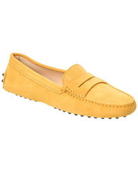 Tod’S Gommino Suede Loafer Yellow