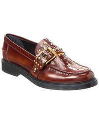 Tod’S Gomma Leather Loafer 40.5 Brown Multi