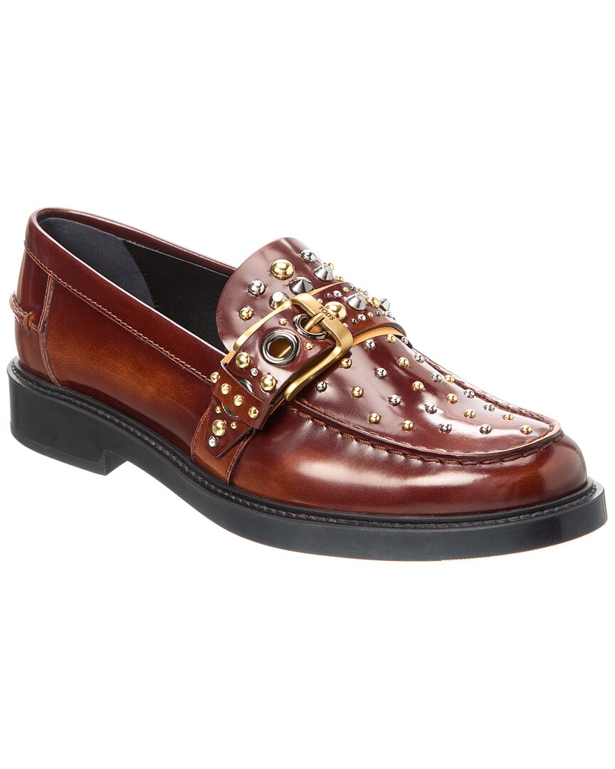 Tod’S Gomma Leather Loafer 40.5 Brown Multi