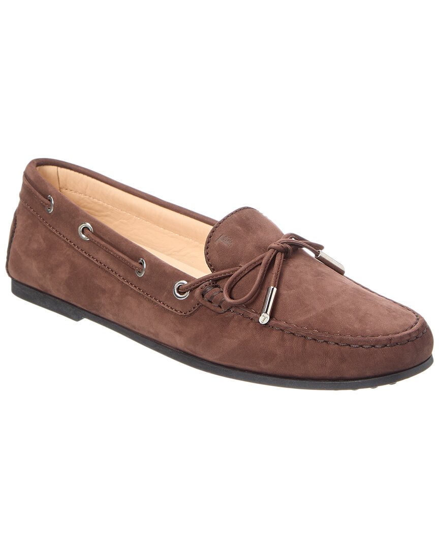 Tod’S City Gommino Suede Loafer 35 Brown Multi