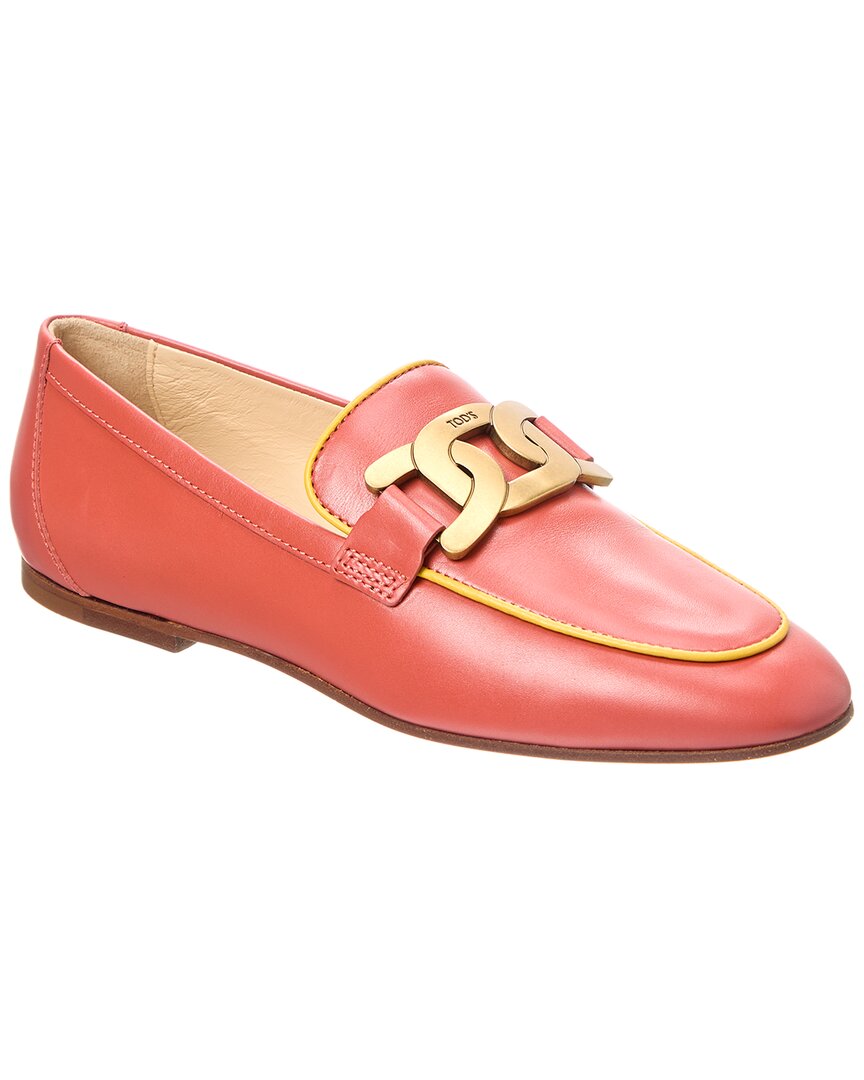 Tod’S Cuoio Leather Loafer Pink