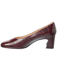Tod’S Cuoio Croc-Embossed Leather Pump