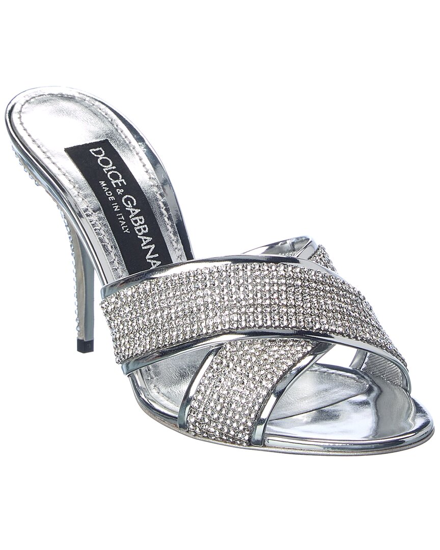 Dolce & Gabbana Crystal Mesh Sandal 36 Multi