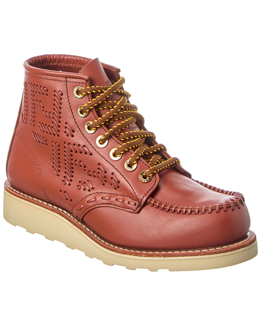 Fendi X Red Wing Leather Bootie