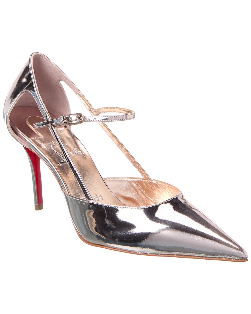 Christian Louboutin Miss Z Strap 80 Leather Slingback Pump Pink