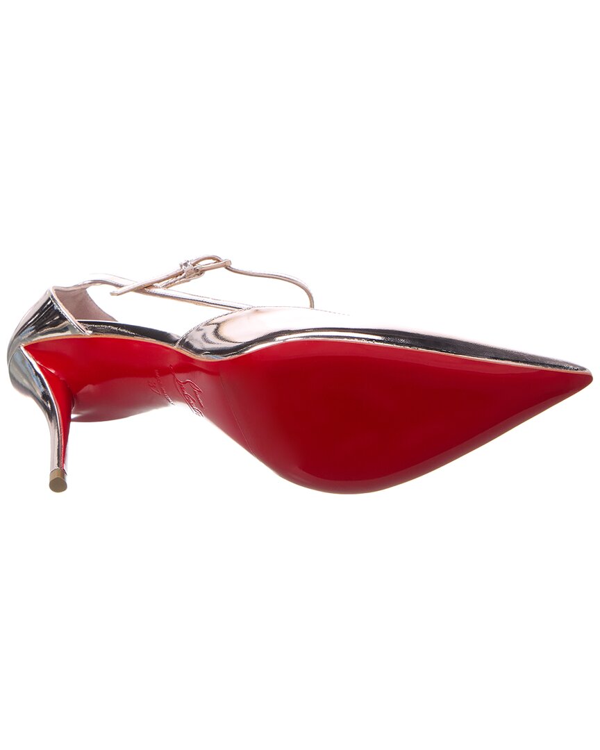 Christian Louboutin Miss Z Strap 80 Leather Slingback Pump