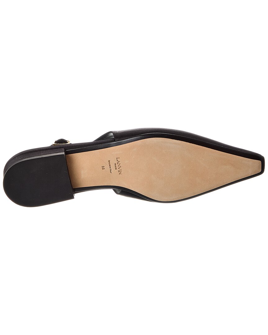 Lanvin Swing Melodie Leather Slingback Flat