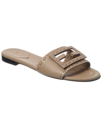 Fendi Ff Baguette Leather Sandal