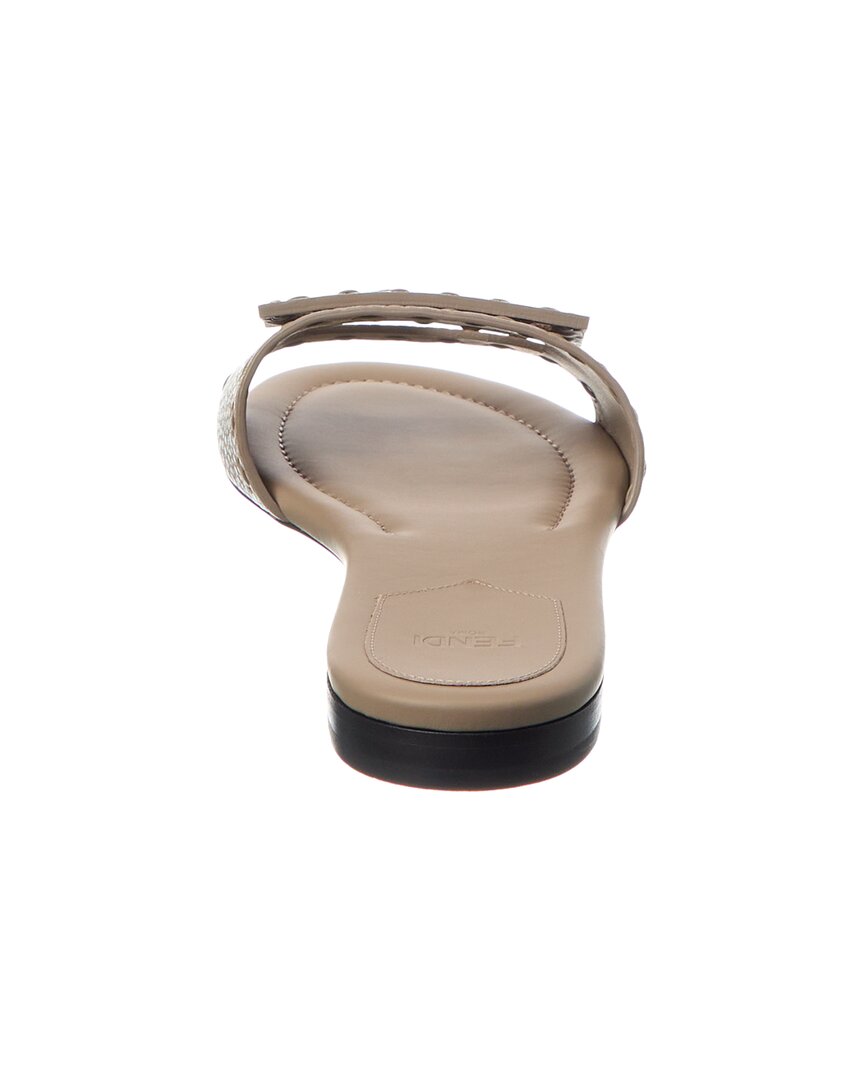 Fendi Ff Baguette Leather Sandal