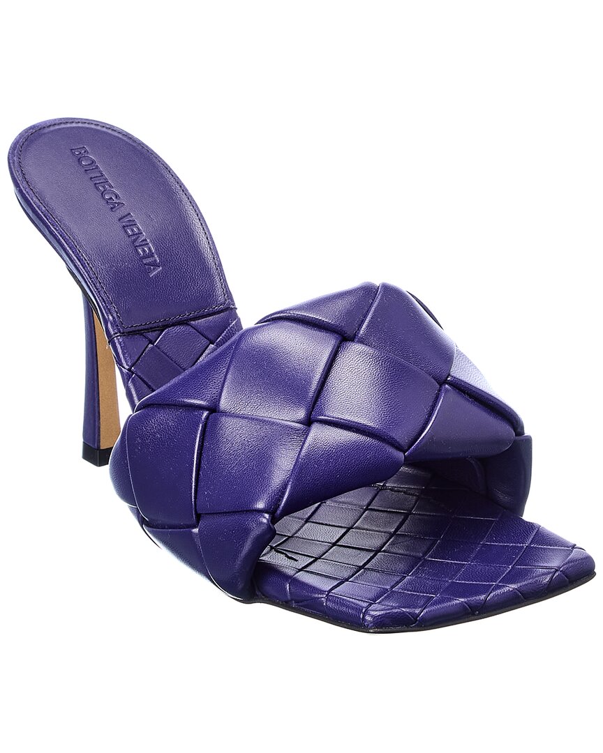 Bottega Veneta The Lido Intrecciato Leather Sandal Purple