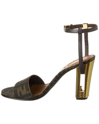 FENDI Fendi Delfina Ff & Leather Sandal