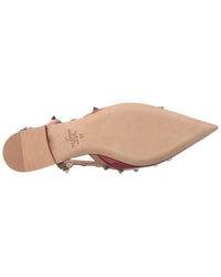 Valentino Rockstud Bow Patent Slingback Ballerina Flat