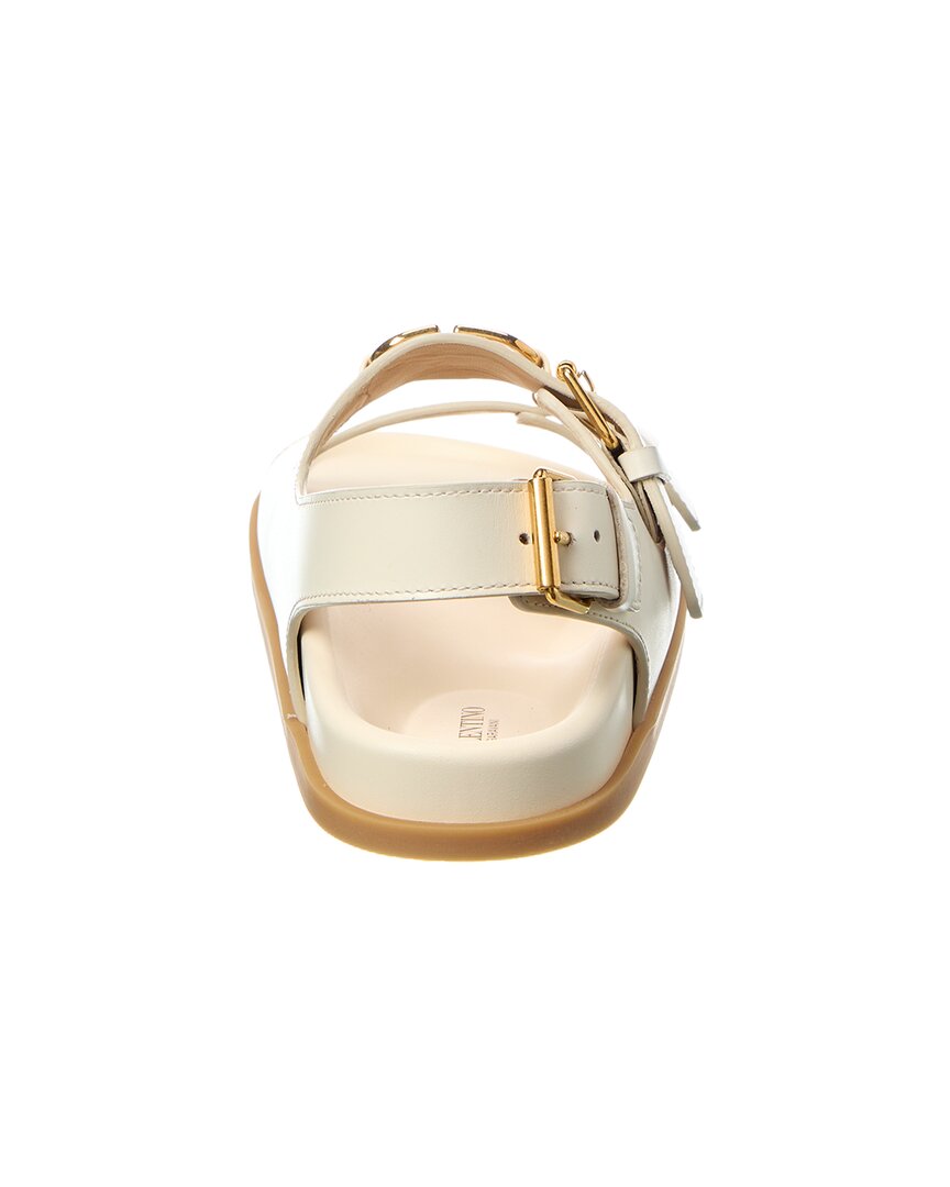 Valentino Vlogo Leather Sandal