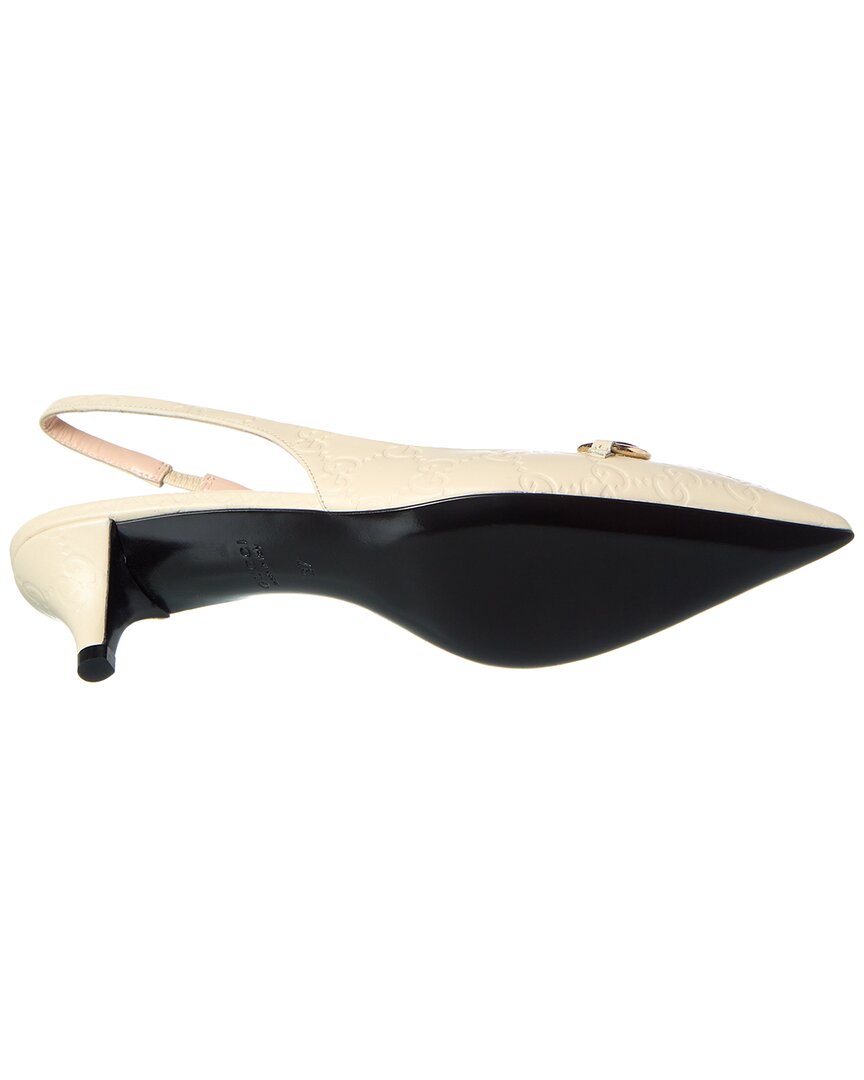 Gucci Horsebit Leather Slingback Pump