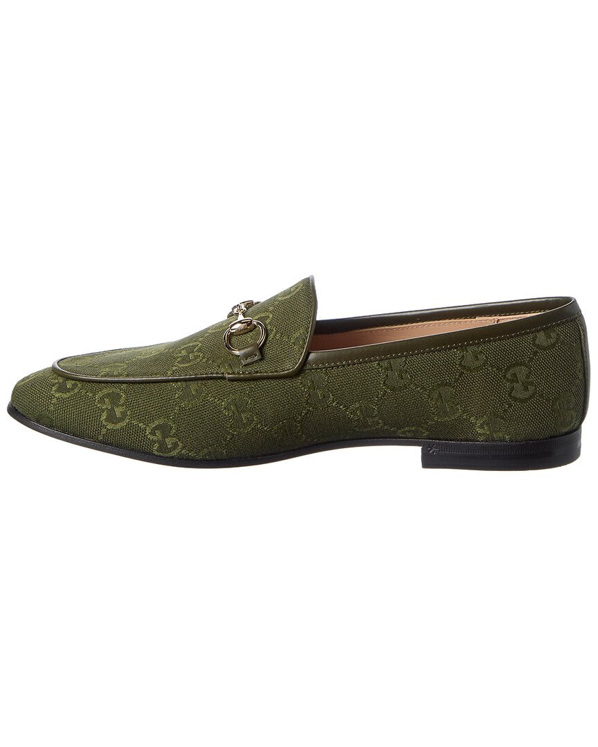 Gucci Jordaan Horsebit Gg Supreme Canvas Loafer