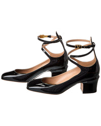 Pre-Owned Valentino Vlogo Tan-Go 60 Patent Pump (Authentic Pre-Loved)