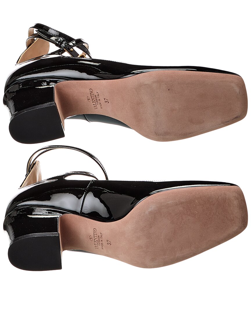 Pre-Owned Valentino Vlogo Tan-Go 60 Patent Pump (Authentic Pre-Loved)