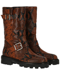 Jimmy Choo Biker Ii Leather Boot Brown Multi