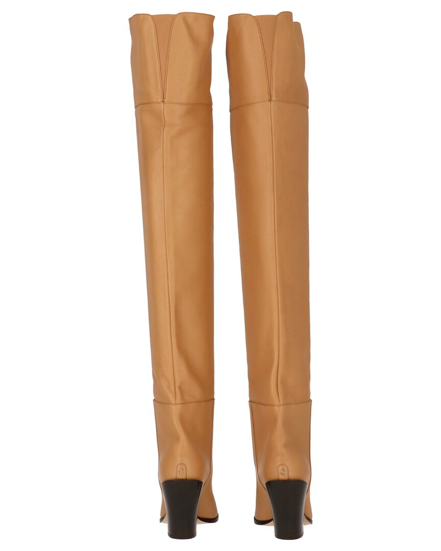 Jimmy Choo Maceo 85 Leather Over-The-Knee Boot