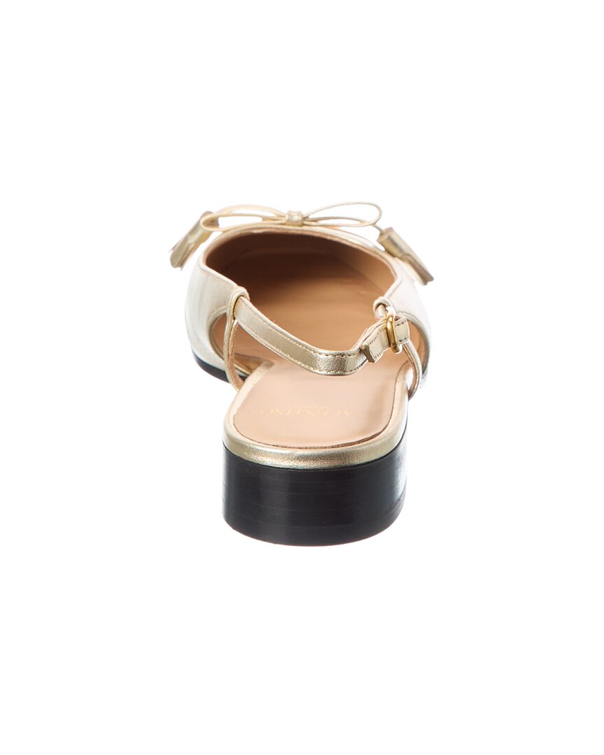 Valentino Valet Du Roi Leather Slingback Ballerina Flat