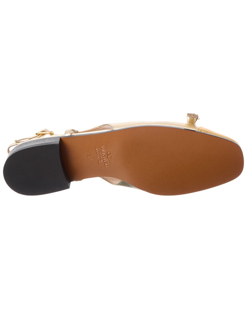 Valentino Valet Du Roi Leather Slingback Ballerina Flat