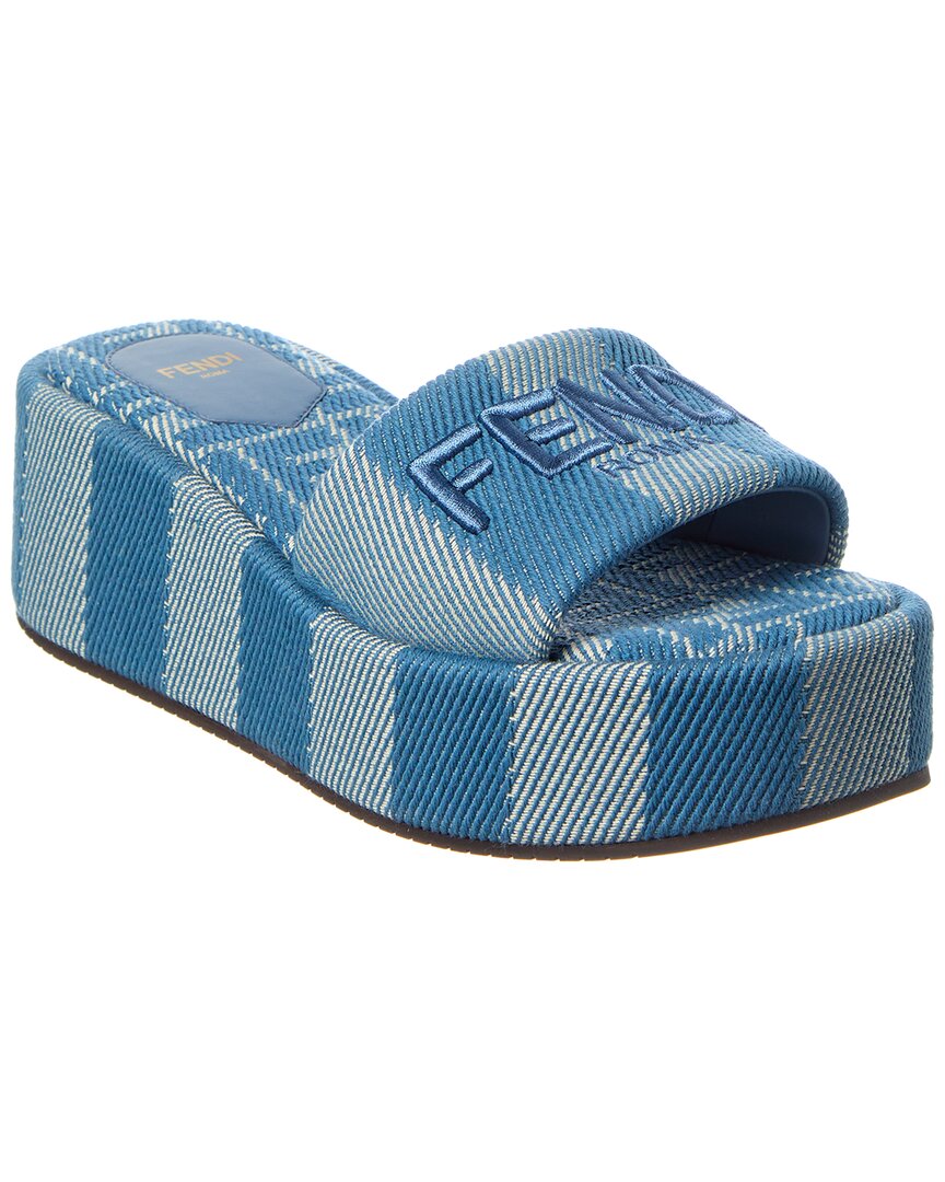 Fendi Sunshine Canvas Platform Sandal