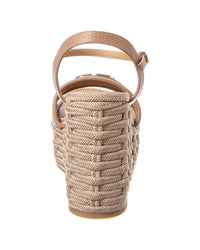 Valentino Vlogo Signature 120 Grainy Leather Wedge Sandal