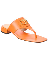Valentino Vlogo Signature Leather Sandal