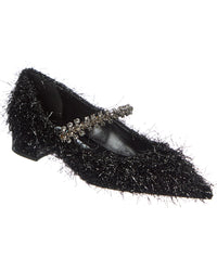 Jimmy Choo Bing Tinsel Flat Black