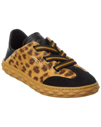 Jimmy Choo Diamond Light Flex/F Leather Sneaker 36 Brown Multi