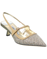 Jimmy Choo Jimmy Choo Didi 45 Glitter & Leather Slingback Pump