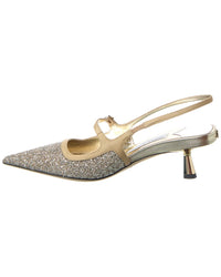 Jimmy Choo Jimmy Choo Didi 45 Glitter & Leather Slingback Pump