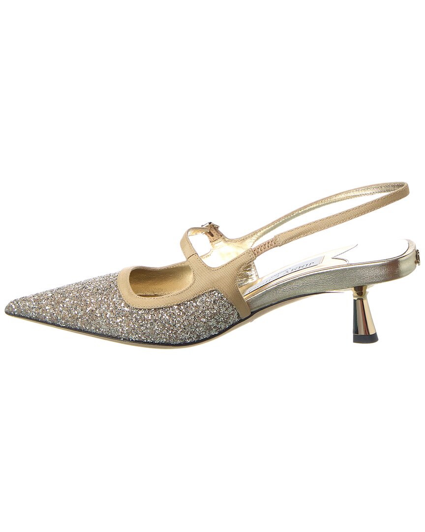 Jimmy Choo Jimmy Choo Didi 45 Glitter & Leather Slingback Pump